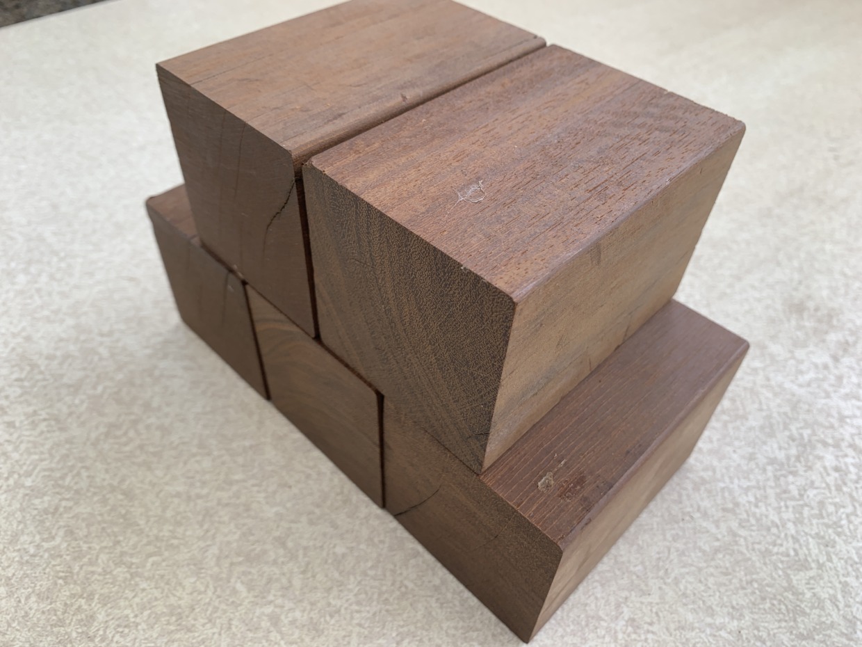 ウリン製板材90㎜×90㎜×190㎜　8本詰め合わせ