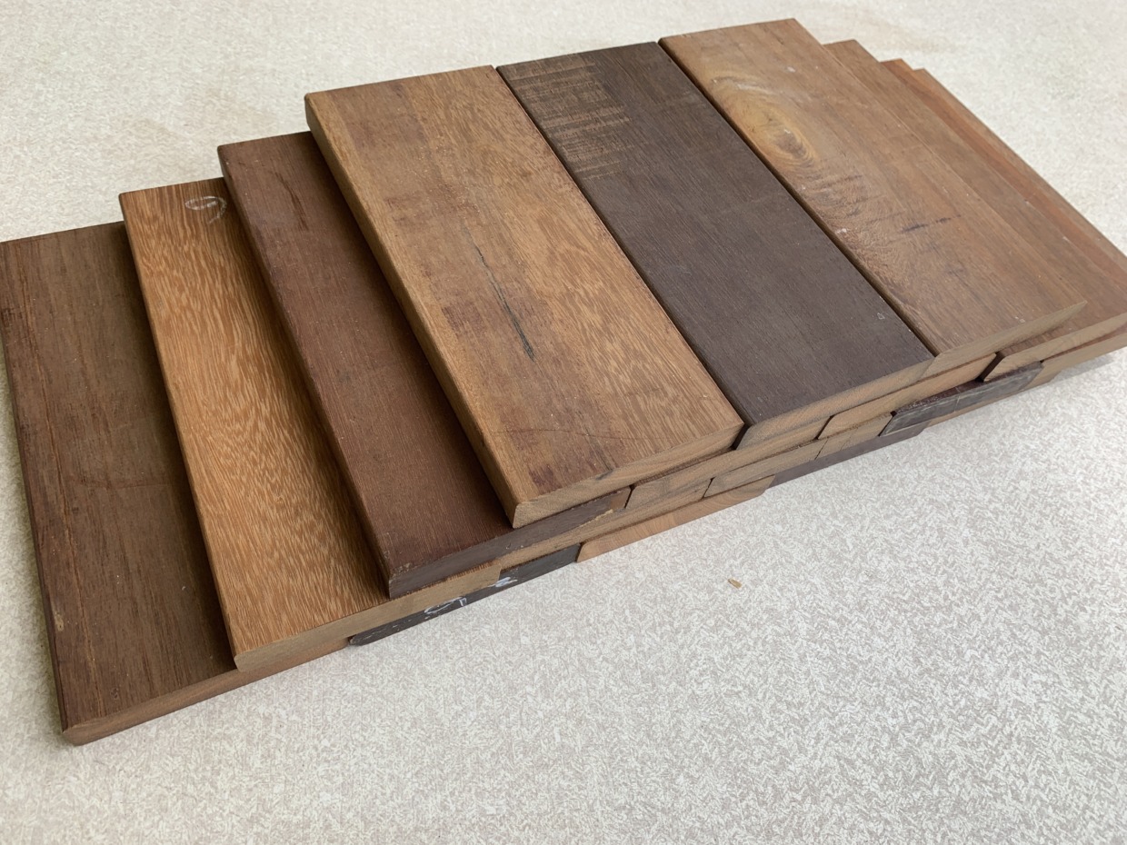 ウリン製板材30㎜×105㎜×400㎜　8枚詰め合わせ