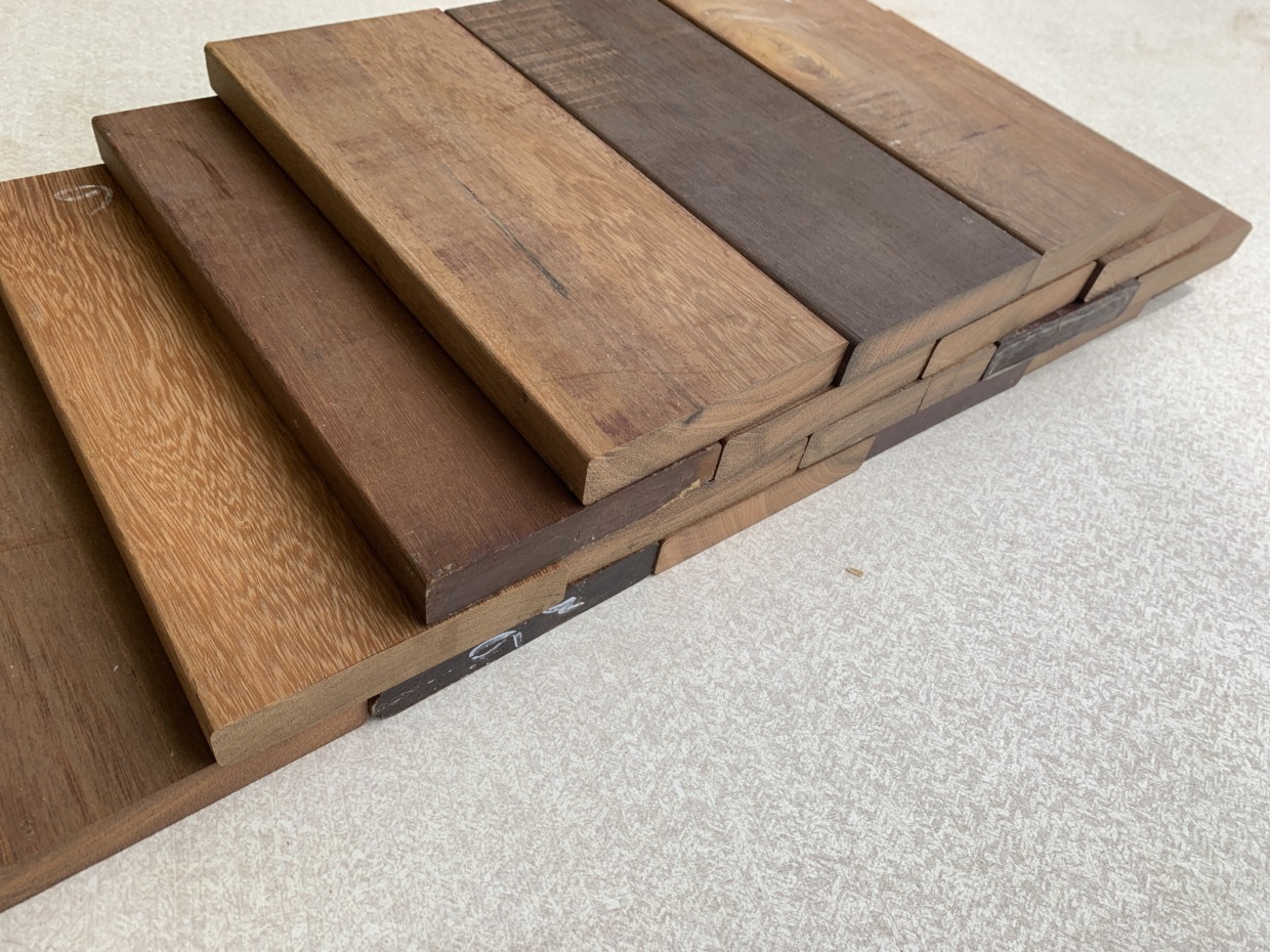 ウリン製板材20㎜×120㎜×400㎜　8本詰め合わせ